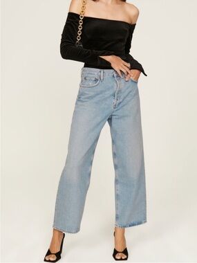 AGOLDE Light Blue High-Waisted Wide Leg Jeans